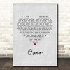 Blake Shelton Over Grey Heart Song Lyric Print