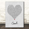 Dua Lipa Cool Grey Heart Song Lyric Print