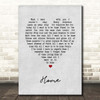 Foo Fighters Home Grey Heart Song Lyric Print