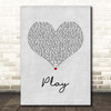 Jax Jones and Years & Years Play Grey Heart Song Lyric Print