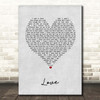 Keyshia Cole Love Grey Heart Song Lyric Print