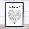 Patience Take That Heart Song Lyric Quote Print
