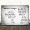 Chris Young Who I Am with You Man Lady Couple Grey Song Lyric Print
