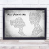 A Day To Remember Have Faith In Me Man Lady Couple Grey Song Lyric Print