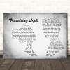 Tindersticks Travelling Light Man Lady Couple Grey Song Lyric Print