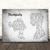 Journey Faithfully Man Lady Couple Grey Song Lyric Print