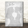 P!nk ft. Lily Allen True Love Lesbian Women Gay Brides Couple Wedding Grey Song Lyric Print
