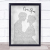 Journey Open Arms Man Lady Bride Groom Wedding Grey Song Lyric Print