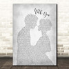 Ronan Keating With You Man Lady Bride Groom Wedding Grey Song Lyric Print