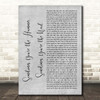 A Day to Remember Sometimes You're the Hammer, Sometimes You're the Nail Grey Rustic Script Song Lyric Print