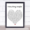 A Hard Day's Night The Beatles Quote Song Lyric Heart Print
