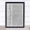 Andy Williams Can't Take My Eyes Off You Grey Rustic Script Song Lyric Print
