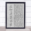 Jesse McCartney When You Wish Upon A Star Grey Rustic Script Song Lyric Print