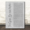 The Proclaimers I'm Gonna Be (500 Miles) Grey Rustic Script Song Lyric Print