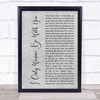 Volbeat I Only Wanna Be With You Grey Rustic Script Song Lyric Print