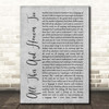 Florence + The Machine All This And Heaven Too Grey Rustic Script Song Lyric Print