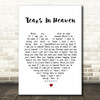 Tears In Heaven Eric Clapton Heart Song Lyric Quote Print