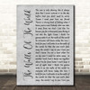 Katie Melua The Walls Of The World Grey Rustic Script Song Lyric Print