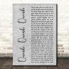 Michael Buble Quando, Quando, Quando Grey Rustic Script Song Lyric Print