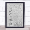 The Corries The Flower Of Scotland Grey Rustic Script Song Lyric Print