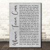 Dolly Parton feat. Collin Raye Whenever Forever Comes Grey Rustic Script Song Lyric Print