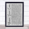 Dolly Parton feat. Collin Raye Whenever Forever Comes Grey Rustic Script Song Lyric Print