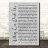 Jason Donovan Nothing Can Divide Us Grey Rustic Script Song Lyric Print