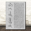 Brad Paisley He Didn't Have To Be Grey Rustic Script Song Lyric Print