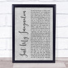 The Temptations Just My Imagination Grey Rustic Script Song Lyric Print