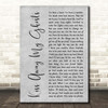 Creed Fisher Kiss Away My Ghosts Grey Rustic Script Song Lyric Print