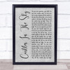 Ian Van Dahl Castles In The Sky Grey Rustic Script Song Lyric Print