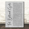 Queen Fat Bottomed Girls Grey Rustic Script Song Lyric Print