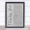 George Strait I Cross My Heart Grey Rustic Script Song Lyric Print