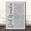 Red Hot Chili Peppers Dark Necessities Grey Rustic Script Song Lyric Print