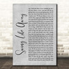 Rise Against Swing Life Away Grey Rustic Script Song Lyric Print