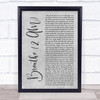 Anna Nalick Breathe (2 AM) Grey Rustic Script Song Lyric Print