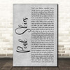 LANY Pink Skies Grey Rustic Script Song Lyric Print