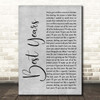 5 Seconds Of Summer Best Years Grey Rustic Script Song Lyric Print