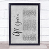 Tyler Childers All Your'n Grey Rustic Script Song Lyric Print