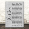 Fleetwood Mac The Chain Grey Rustic Script Song Lyric Print