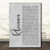 Fleetwood Mac Rhiannon Grey Rustic Script Song Lyric Print