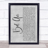 Lana Del Rey Bel Air Grey Rustic Script Song Lyric Print