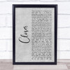 Goapele Closer Grey Rustic Script Song Lyric Print