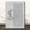 Colbie Caillat Bubbly Grey Rustic Script Song Lyric Print