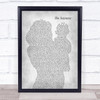 Coldplay The Scientist Mother & Baby Grey Song Lyric Print
