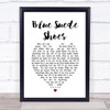 Elvis Presley Blue Suede Shoes Heart Song Lyric Print