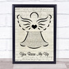Josh Groban You Raise Me Up Music Script Angel Song Lyric Print