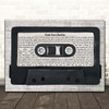 Rush Red Barchetta Music Script Cassette Tape Song Lyric Print