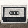 Rush Subdivisions Music Script Cassette Tape Song Lyric Print