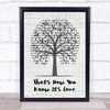 Deana Carter That's How You Know It's Love Music Script Tree Song Lyric Print